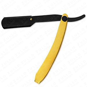 Premium Stainless Steel Leaf Style Straight <b>Barber</b> Razor Half <b>Blade</b> Folding Shaving Tool Custom Logo OEM Private Label - Product Image 4
