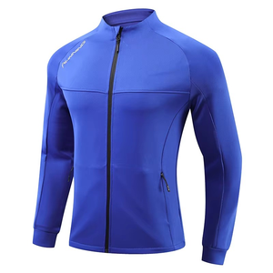 Veste de course sportive pour hommes-Manteau de gymnastique à fermeture éclair complète avec séchage rapide et veste en tissu Tech Fitness respirante pour le printemps - Product Image 1