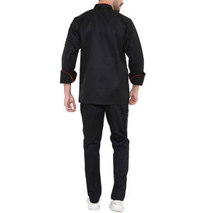 Uniformes de Chef de Cocina de Alta Calidad al por Mayor, Nuevos, para Hombre, Ropa de Trabajo de Cocina, Uniforme de Chef Negro - Product Image 3