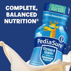 PediaSure Grow & Gain with Immune Support, 27 Vitamins & Minerals for Kids, 7g <b>Protein</b> Vanilla, 8-fl-oz <b>Bottle</b>, Pack of 24 - Product Image 5
