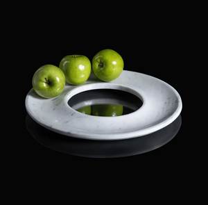 Plateau de service en marbre élégant et luxueux, design moderne du milieu du siècle, mobile pour le thé, le café, les desserts, les collations, décoration de la maison - Product Image 3