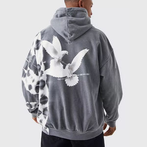 Sweat à capuche en molleton de coton 3XL pour hommes de luxe 350-500 Gsm 3D Digital DTG Imprimé Sweats à capuche brodés surdimensionnés - Product Image 2