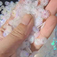 Paillettes en forme de marguerite de 9 mm, paillettes PVC pour nail art, garniture pour coque de téléphone, accessoires, flocons de paillettes