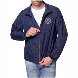 แจ็กเก็ตกันลมน้ำหนักเบาของผู้ชายมีกระเป๋าซิปและปลอกปรับได้ - Product Image 5