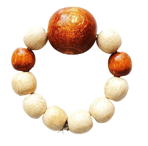 Decoraciones Cuentas de madera Servilleteros Juego de 6 Cuentas de granja Anillo de servilleta de madera bohemio Artículos decorativos rústicos - Product Image 1