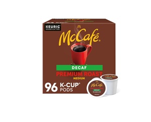 กาแฟแมคคาเฟ่ พรีเมียม โรสต์ ดีแคฟฟ์ แบบแคปซูลสำหรับเครื่องคีรูก คี-คัพ  ไม่มีคาเฟอีน บรรจุ 96 แคปซูล - Product Image 1