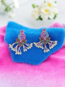 Pendientes Navideños Artesanales de Moda, Diseños Únicos con Cuentas de Semillas, Bordado con Logotipo Personalizado, Estilo Festivo, JAVED HANDICRAFTS - Product Image 6