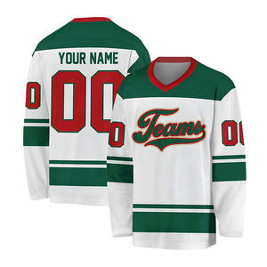 Meilleur prix Vêtements de sport d'entraînement à manches longues à séchage rapide Personnalisable Team Sublimation Printing Logo Blank Ice Hockey Jersey - Product Image 2