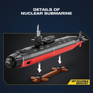Nouveauté MOC équipement militaire cuirassé bricolage jouet Armas de sous-marin nucléaire portes amovibles briques <span class=keywords><strong>bloc</strong></span> de construction - Product Image 5