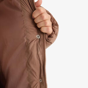 แจ็กเก็ตมีฮู้ดยาวผ้าโพลีเอสเตอร์มีฮู้ดคอตั้ง/มีกระเป๋าข้างแบบรูดซิปเหมาะสำหรับหน้าหนาวและ2026แบบปรับได้ - Product Image 5