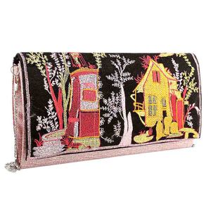 Bolso de mano bordado para mujer (9035) - Rosa té - Product Image 1