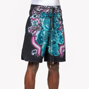 Conjunto de 2 Piezas Personalizado de Talla Grande, Transpirable, con Estampado Gráfico DTG, Estilo Vintage, Desgastado por el Sol, Ropa Urbana, Chaleco con Pantalones Cortos - Product Image 5
