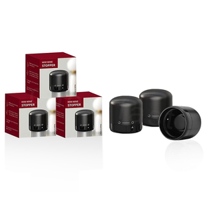 <span class=keywords><strong>Bouchon</strong></span> à <span class=keywords><strong>vin</strong></span> noir, en plastique, réutilisable, rangement et conservation du <span class=keywords><strong>vin</strong></span> - Product Image 2