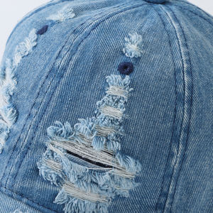 Gorra de camionero unisex clásica vintage de mezclilla de algodón transpirable e impermeable, teñida y desgastada, estilo deportivo, para venta al por mayor - Product Image 5