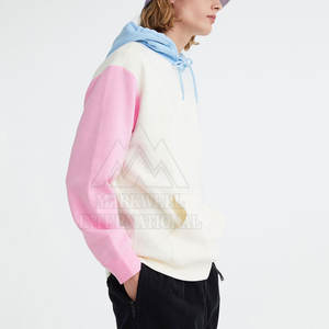 Sudaderas con capucha al por mayor de fábrica 2025, sudaderas básicas con logotipo personalizado, sudaderas con capucha de gran tamaño, sudaderas con capucha de contraste de Color de poliéster para hombres - Product Image 3