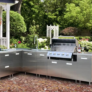 BAINENG Armoire de cuisine extérieure modulaire en acier inoxydable, robuste et durable, pour barbecue, jardin et <span class=keywords><strong>camping</strong></span>, vente en gros - Product Image 1