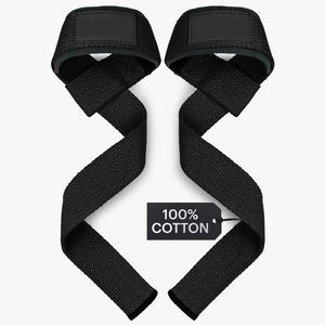 Sangles de poignet en coton à usage intensif, rembourrage en néoprène souple pour l'haltérophilie, force de préhension maximale, entraînement de fitness antidérapant - Product Image 5