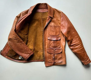 Vestes en cuir pour hommes les plus vendues, qualité supérieure, style vintage, séchage rapide, respirantes, vente en gros personnalisée, nouveau modèle à col montant - Product Image 1