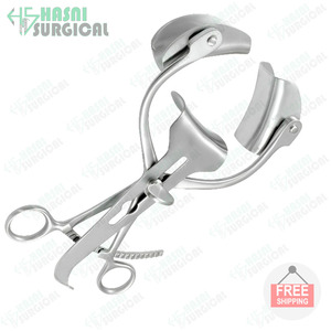Retracteur abdominal manuel Collin avec trois lames, instrument chirurgical auto-retenant en acier inoxydable - Product Image 2