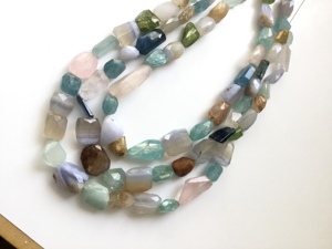 Pierres précieuses naturelles assorties, facettées, naturelles, pour la fabrication de bijoux fins, collier de pierres précieuses - Product Image 4