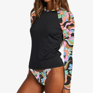 OEM Rash Guard pour femmes personnalisé, impression par sublimation, vêtements de sport pour la salle de sport, entraînement, vente en gros, Rash Guard respirant pour femmes - Product Image 6