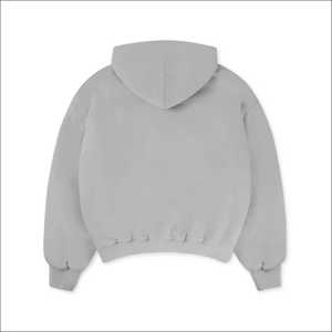 Sweat-shirts à capuche en molleton lourd 600GSM Gris fumé Designs personnalisés Épaules tombantes Taille plus grande Coupe ample Streetwear pour hommes - Product Image 6