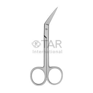 กรรไกรไอริส 4.50 นิ้ว แบบโค้ง มุมเฉียง ทำจากทังสเตนคาร์ไบด์ สำหรับผ่าตัด รุ่น TC Supercut ทนทาน คุณภาพระดับมืออาชีพ สำหรับแพทย์ - Product Image 1