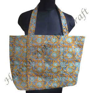 Bolso de hombro con estampado de bloques para mujer, estampado de estilo bohemio, estampado abierto a la moda, lavable para Picnic en la playa - Product Image 6