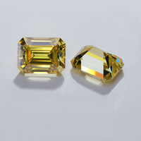 Diamant de laboratoire de belle couleur jaune taille émeraude diamant de laboratoire certifié IGI Cvd diamant en vrac pour les utilisations de bijoux