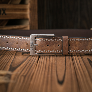 Ceinture en cuir de vache véritable de style du Pakistan Boucle ardillon avec logo personnalisé Utilisation double face - Product Image 5