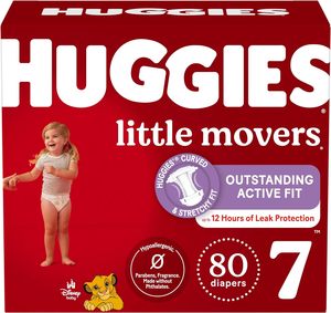 Huggies Little Movers Tamaño 7 (41 + Lbs) Pantalones desechables Pañales para bebés 80 Count XXXL Pad Pull up Type - Product Image 6