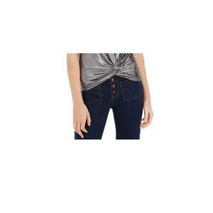 Maglia da donna Love Fire Junior taglia grande con dettaglio metallico attorcigliato sul davanti, colore argento - Product Image 3