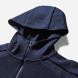 Sweat à capuche zippé respirant pour homme, personnalisé, collection hiver 2025, en polaire polyester à motif uni, avec logo imprimé numériquement, en sergé - Product Image 3