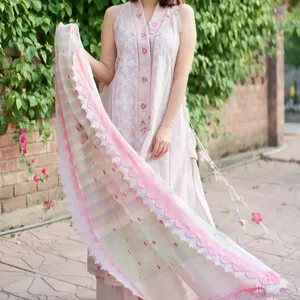 Оптовая продажа, женские костюмы kameez shalwar pakistani для лужайки в индийском стиле, простой черный костюм с вышивкой спереди, повседневный костюм