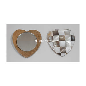 Miroir en bois en forme de cœur avec nacre, qualité supérieure, surface lisse et brillante, utilisé pour les miroirs intelligents pour femmes - Product Image 3