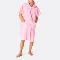 Poncho de surf de luxe en coton respirant et écologique à séchage rapide pour hommes et femmes, avec capuche, serviette de plage pour se changer, toutes saisons
