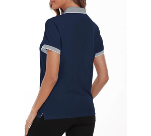 Nouveau design 2025 – T-shirt polo élégant et parfait pour l'entraînement, pour femmes grandes tailles, avec col zippé, motif uni, décontracté, idéal pour la course à pied - Product Image 2