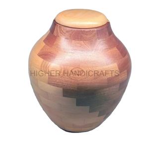 Urna de cremación de madera para cenizas humanas Urna de cremación de tamaño completo Urnas de entierro humano de madera torneada Suministros funerarios - Product Image 1