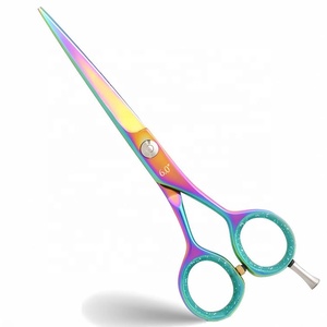 Tijeras de Peluquería Profesionales de Acero Inoxidable con Recubrimiento Multicolor de 6 Pulgadas, Tijeras de Peluquería para Salón - Product Image 1
