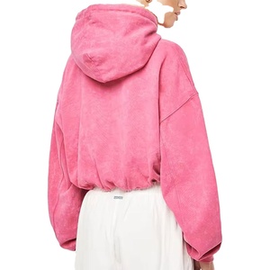 A prueba de viento Pakistán hizo Crop Top sudaderas con capucha hechas en Material de alta calidad mujeres Crop Top sudaderas con capucha 2026 - Product Image 3