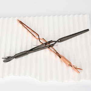 Pinzas de Doble Punta de Acero Inoxidable para Modelar Uñas, Empujador de Cutículas con Clip Cruzado, Herramienta Profesional de Manicura, Limpieza de Uñas Personalizada - Product Image 5