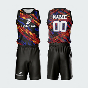 Uniforme de Baloncesto Personalizado para Hombre, de Venta Caliente, con Logotipo Personalizado, Ajuste Cómodo, Ropa Deportiva, Diseño Personalizado, Sin Mangas, Estampado Técnico - Product Image 3