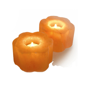 OEM prix d'usine vente en gros 100% naturel fabriqué à la main cristal de l'Himalaya rose sel lumière de thé bougeoirs dans diverses formes - Product Image 4