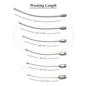 Aiguilles d'alimentation pour oiseaux, courbées, en acier inoxydable, lot de 9 pièces avec étui à fermeture éclair - Product Image 5
