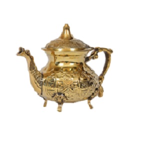 Taluka présente une bouilloire à thé en laiton martelé royal et élégant avec un aspect et une finition de luxe pour faire du thé et du café - Product Image 5