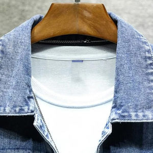 Ensemble veste et pantalon en jean pour homme personnalisé en deux pièces, fournisseur direct d'usine, nouvelle arrivée, ensemble veste et pantalon en jean pour homme - Product Image 2