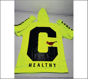 Sudadera con capucha de color verde lima de alta calidad con estampado personalizado Sudadera con capucha bordada Etiqueta privada Sudaderas con capucha de corte personalizado - Product Image 5