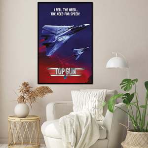 Modern Top Gun <b>Poster</b> Canvas Design with the Slogan 'I Feel the Need' - Product Image 1