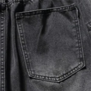 Vente en gros de shorts en jean noir 100% coton pour hommes, taille décontractée, style droit et extensible - Product Image 5