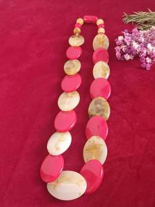 สร้อยคอเรซินหนาชุดเครื่องประดับลูกปัดสร้อยคอสไตล์คอโช้คเกอร์ Mala แบบหนาพร้อมต่างหูสำหรับผู้หญิงเด็กผู้หญิง - Product Image 6